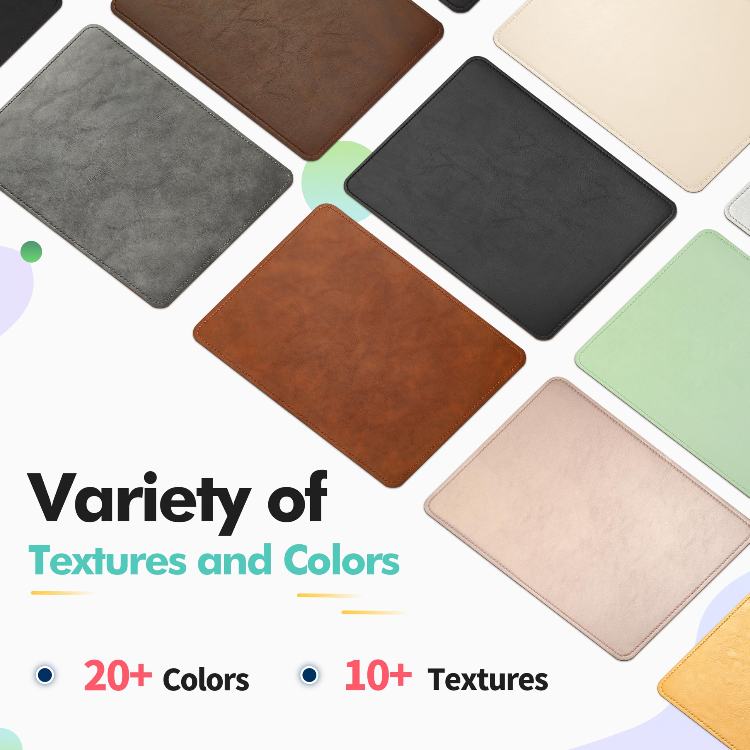 Amazon.co.jp: マウスパッド、PUマウスパッド、ステッチエッジ